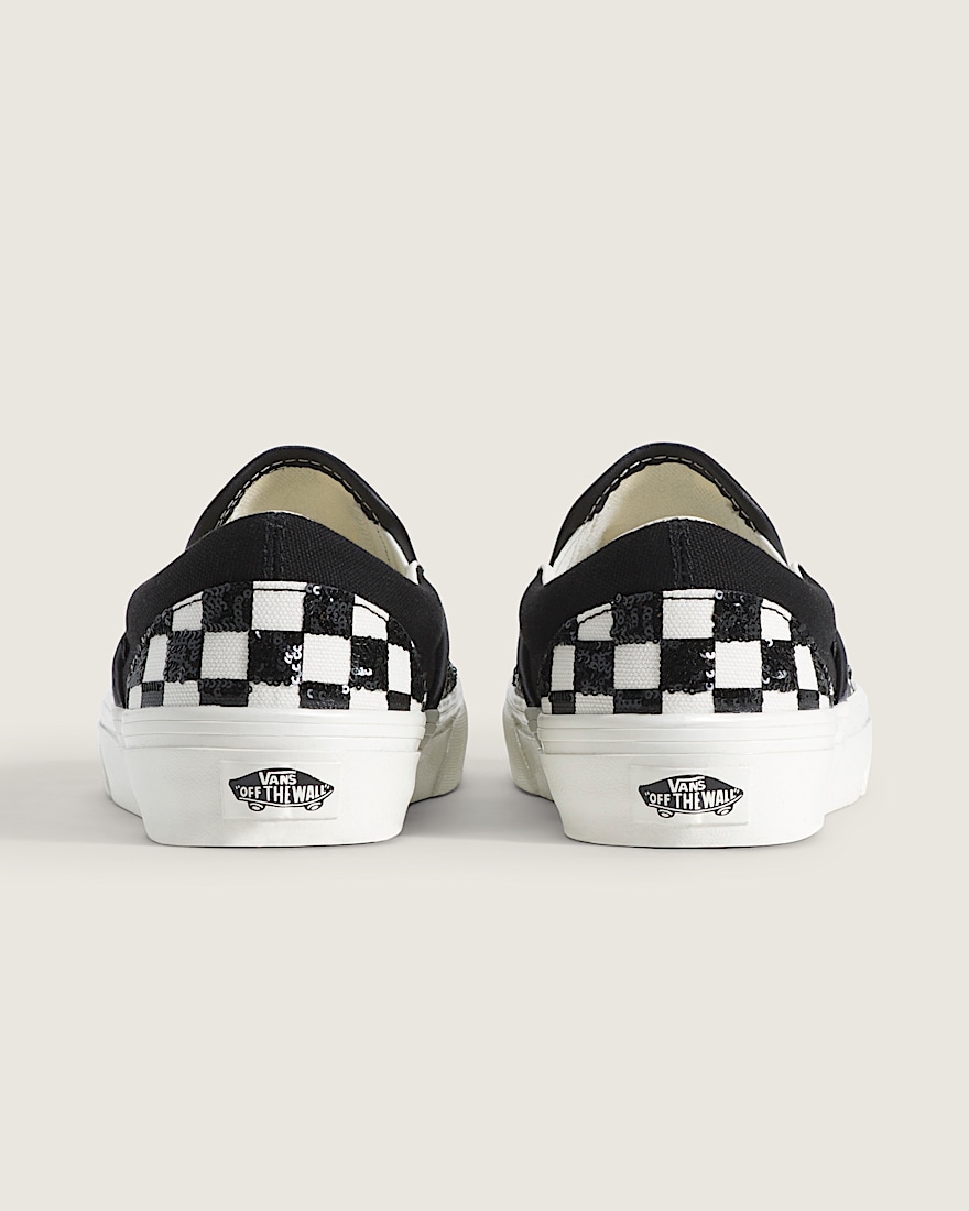Classic SlipOn Checkerboard Shoe VANS Checkerboard White  Black ALT3
