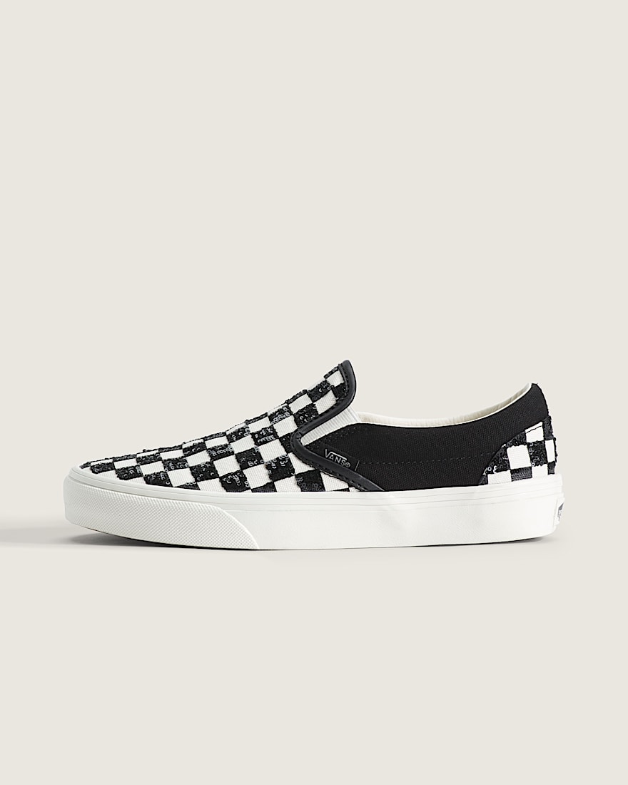 Classic SlipOn Checkerboard Shoe VANS Checkerboard White  Black HERO