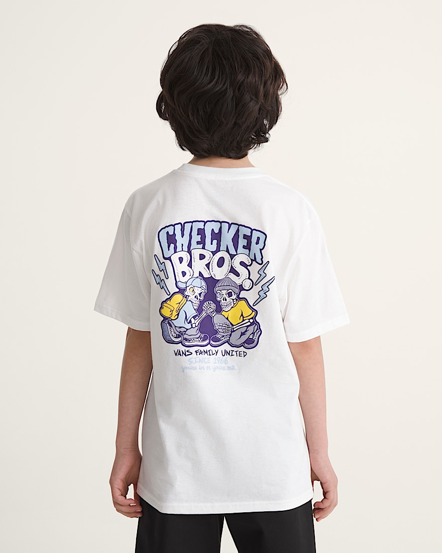 Kids Checker Bros TShirt VANS White ALT3