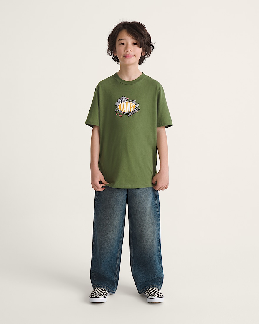 Kids Check5 Baggy Denim Pants VANS Dirty Medium Indigo ALT3
