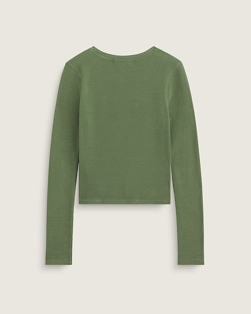 Teri Waffle Long Sleeve Shirt VANS Green Balsam ALT1