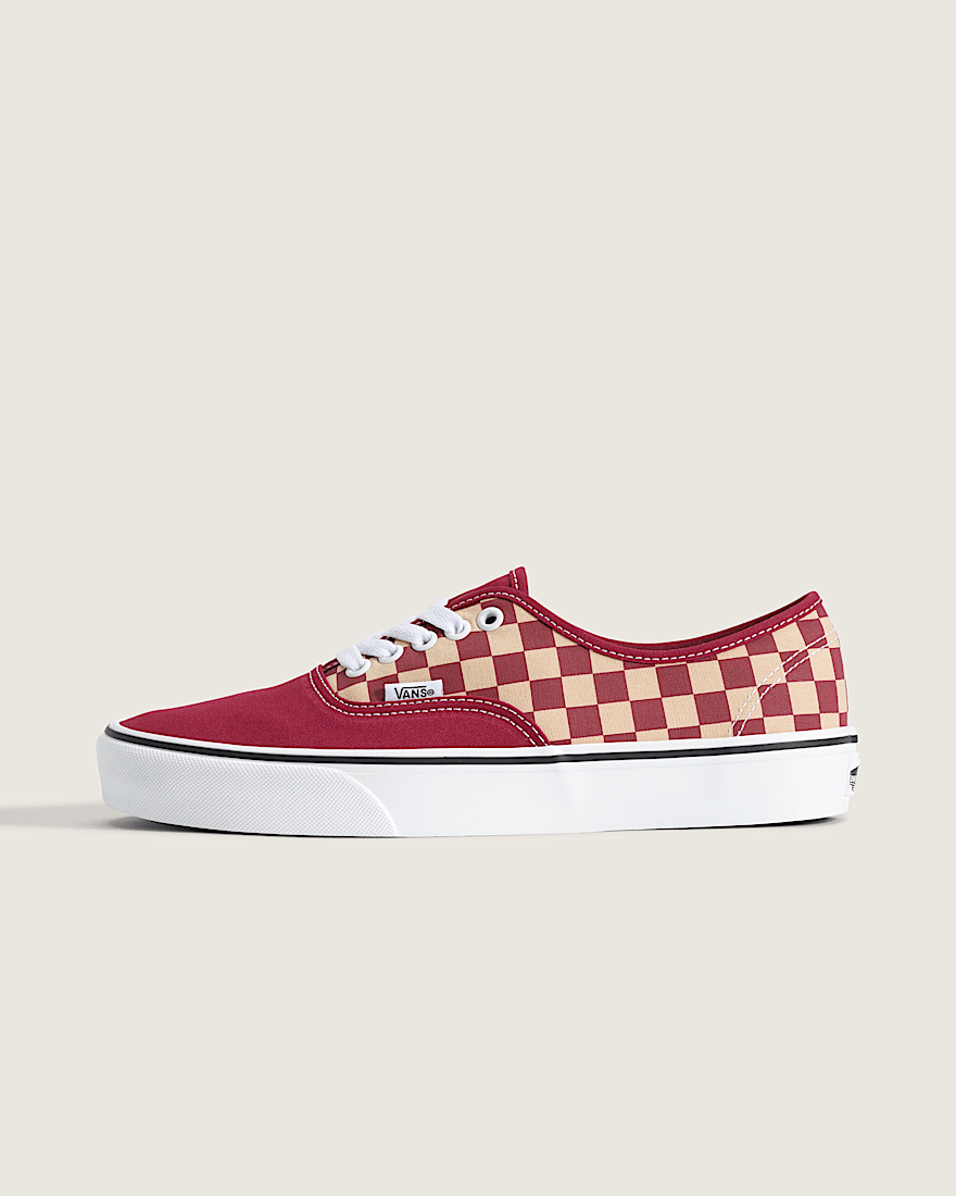 Authentic Shoe VANS Checkerboard Burgundy Purple Gold HERO