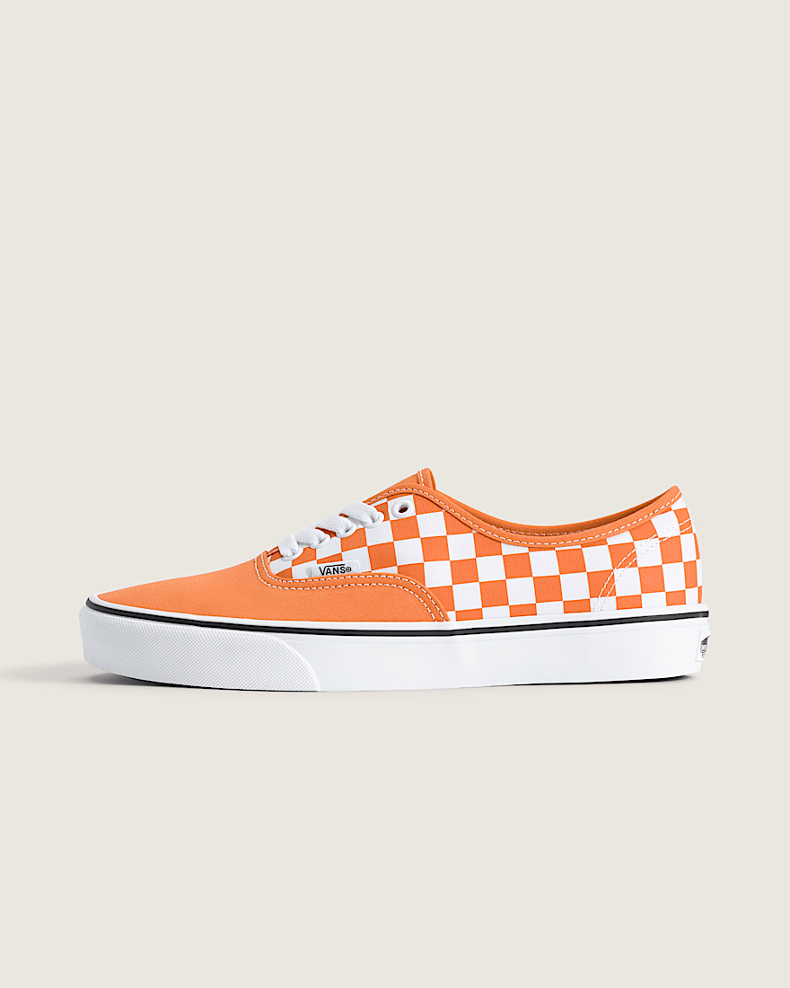 Authentic Shoe VANS Checkerboard Orange True White HERO