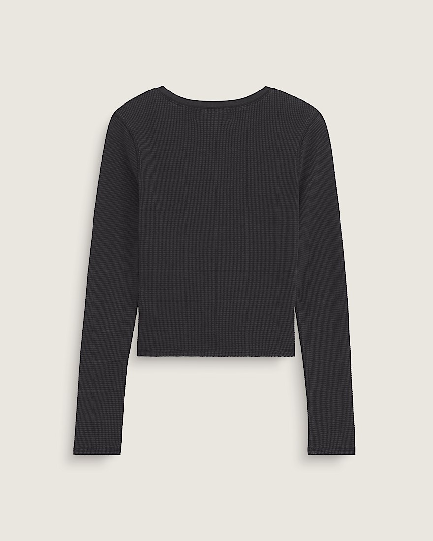 Teri Waffle Long Sleeve Shirt VANS Black ALT1