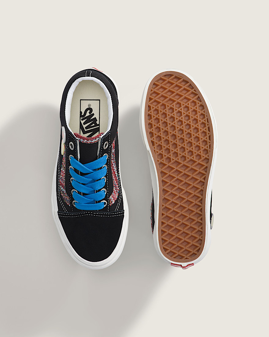 Big Kids Old Skool Shoe VANS Black Marshmallow White ALT2