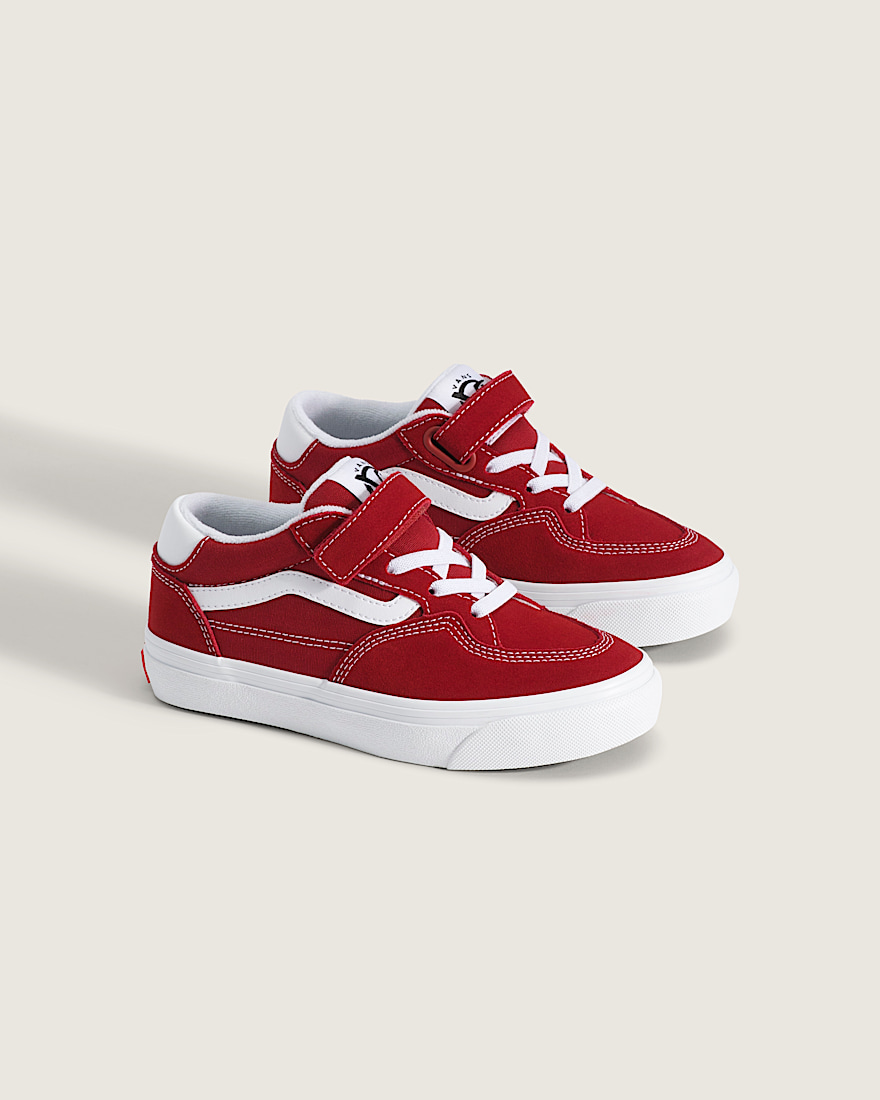 Little Kids Skate Rowan Shoe VANS Red  White ALT1