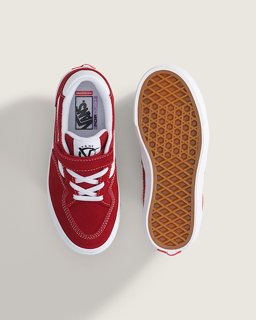 Little Kids Skate Rowan Shoe VANS Red  White ALT2