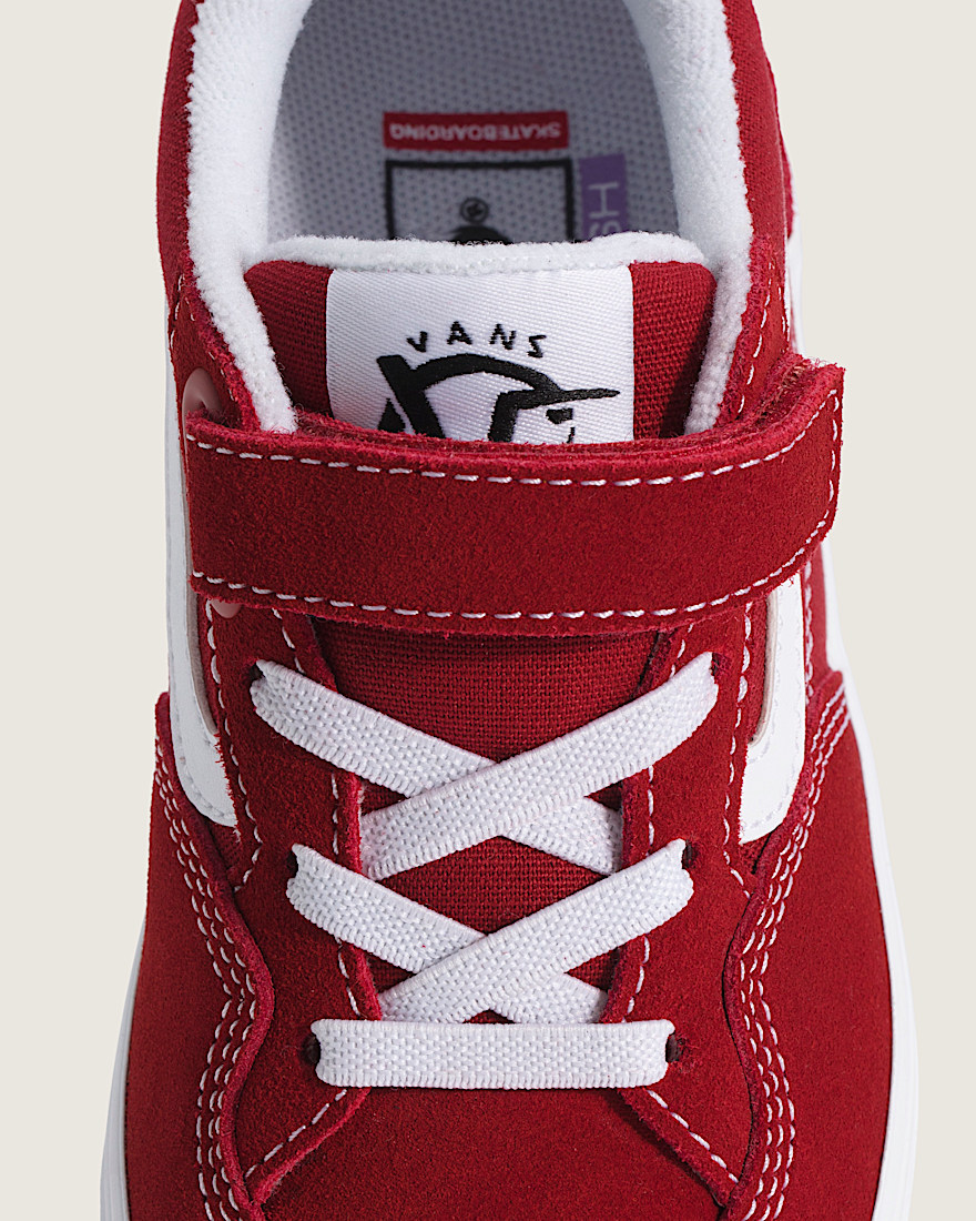 Little Kids Skate Rowan Shoe VANS Red  White ALT4