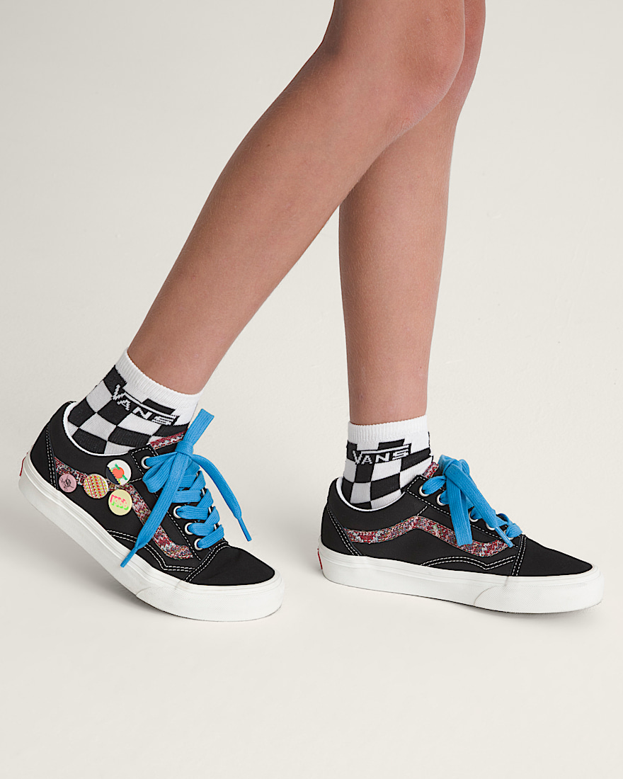 Big Kids Old Skool Shoe VANS Black Marshmallow White ALT5