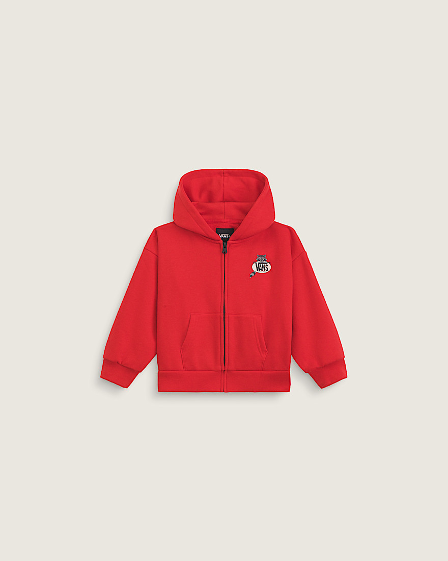 Little Kids Dumpster Raccoon Zip Hoodie VANS Racing Red ALT1