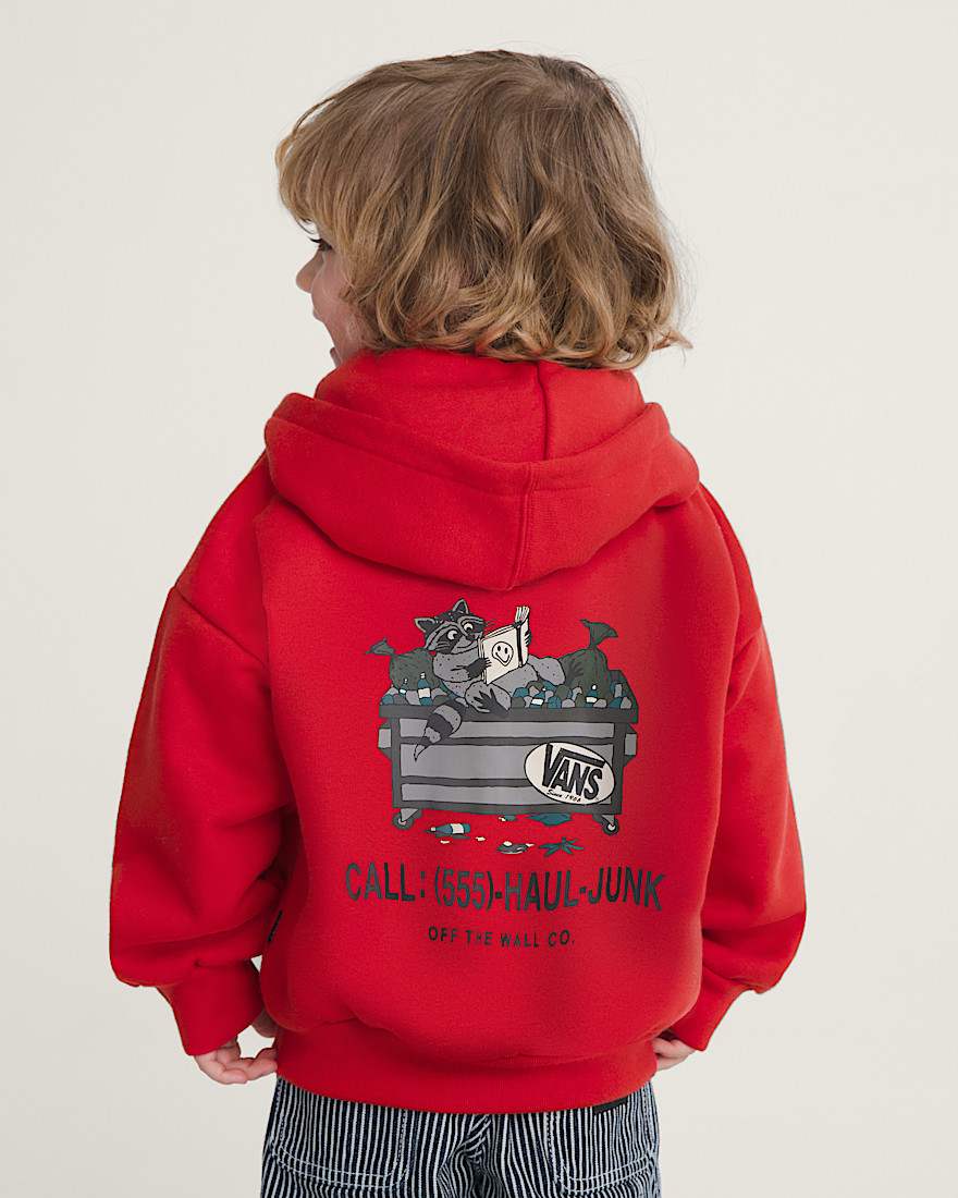 Little Kids Dumpster Raccoon Zip Hoodie VANS Racing Red ALT3