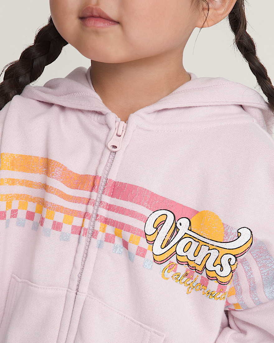 Little Kids Vans Sun Zip Hoodie VANS Pale Petal Pink ALT4
