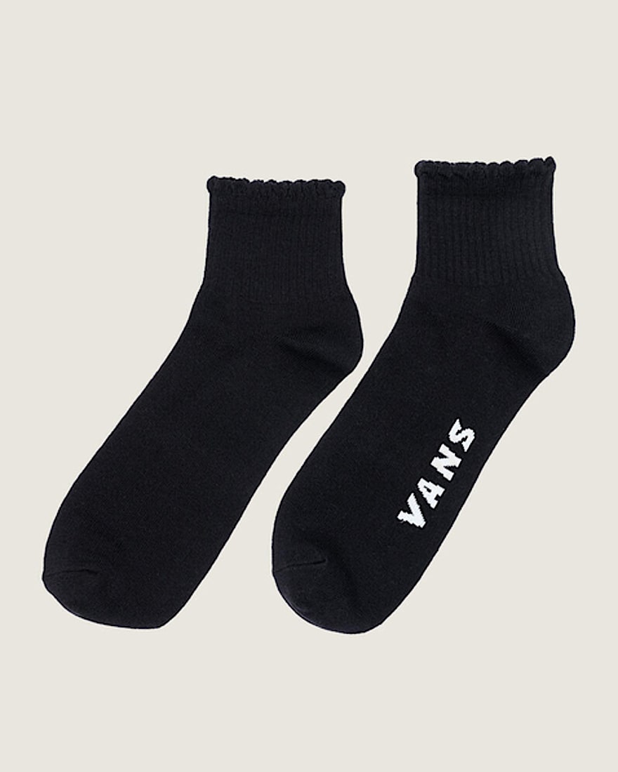 Scallop Quarter Crew Socks VANS Black ALT2