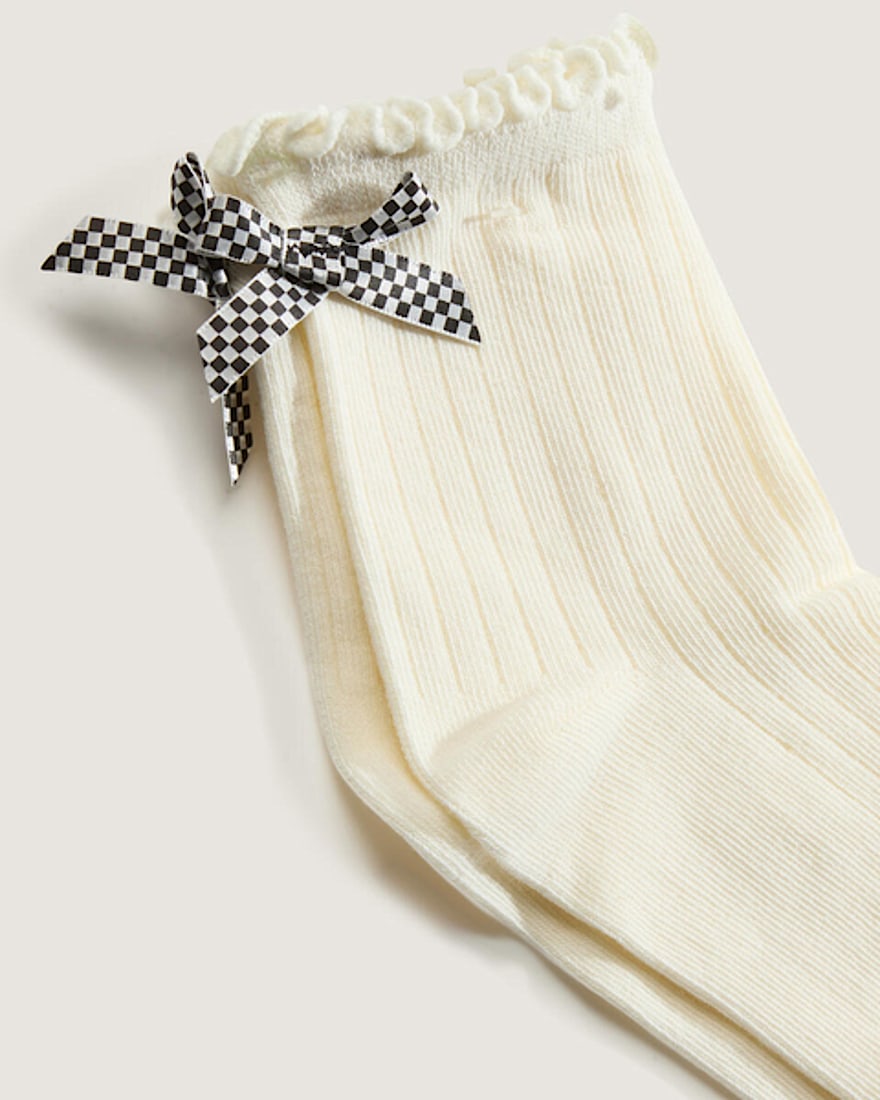 Bow Back Crew Socks VANS Marshmallow Black ALT2