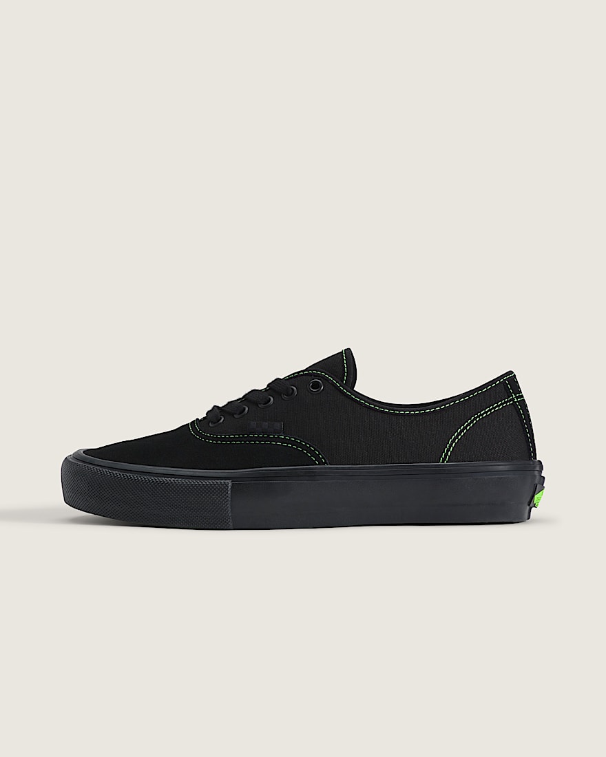 Skate Authentic Shoe VANS Black Green Gecko HERO