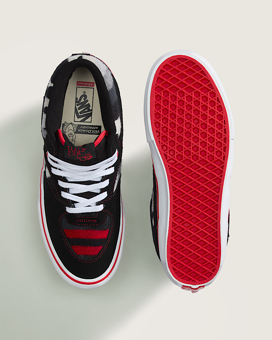 Van Doren Approved x All Nations Skate Half Cab Shoe VANS Black  Red ALT2