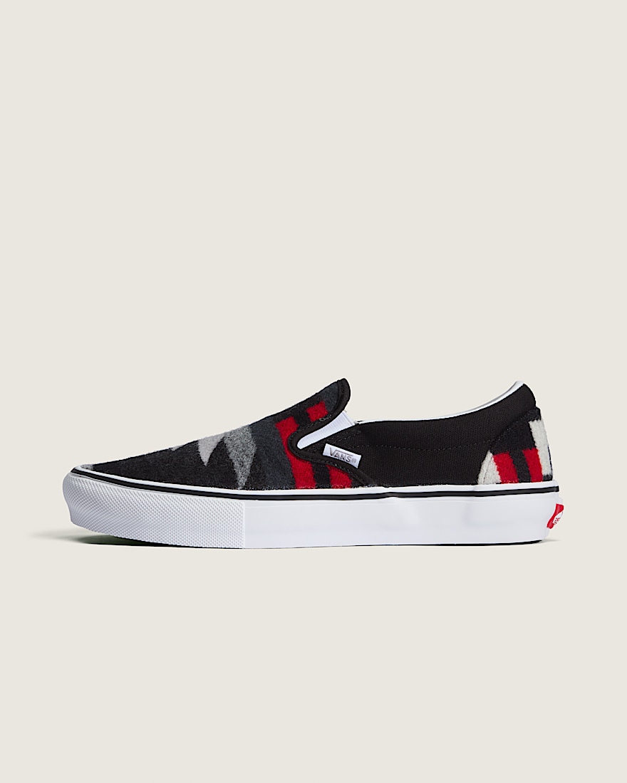 Van Doren Approved x All Nations Skate SlipOn Shoe VANS Black  White HERO