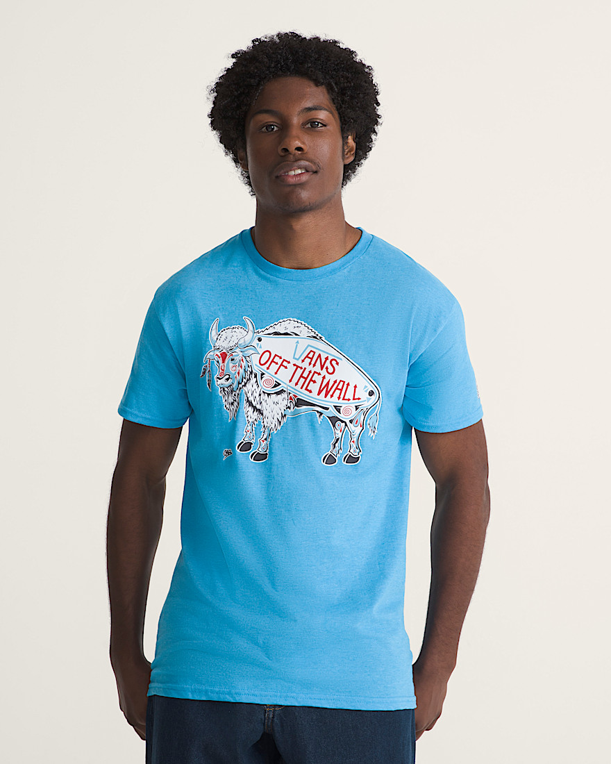 Van Doren Approved X All Nations TShirt VANS Blue ALT2