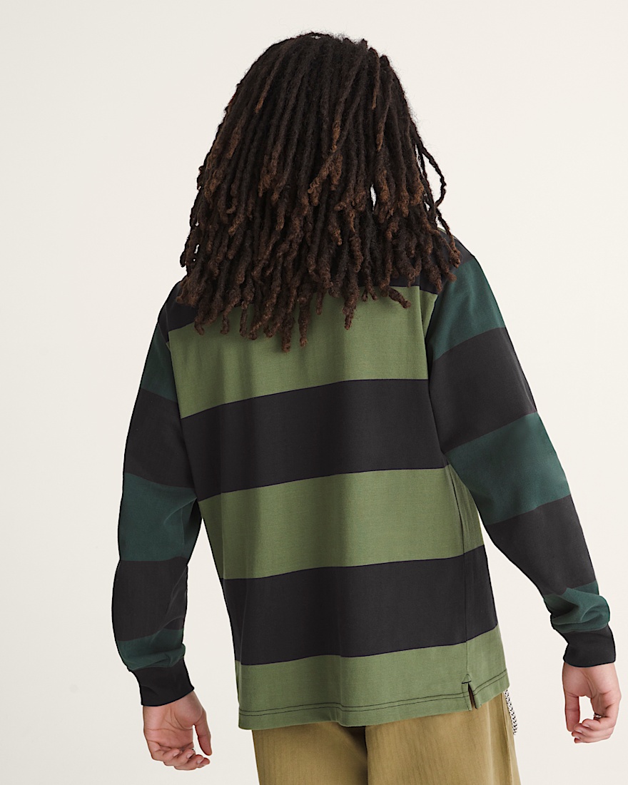 Ward Stripe Rugby Knit VANS BlackGreen Balsam ALT3