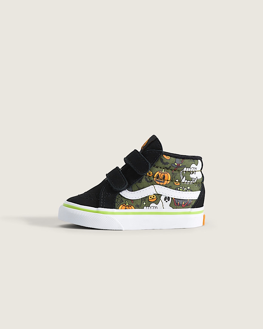 Toddler Sk8Mid V Halloween Shoe VANS Green Black Orange HERO