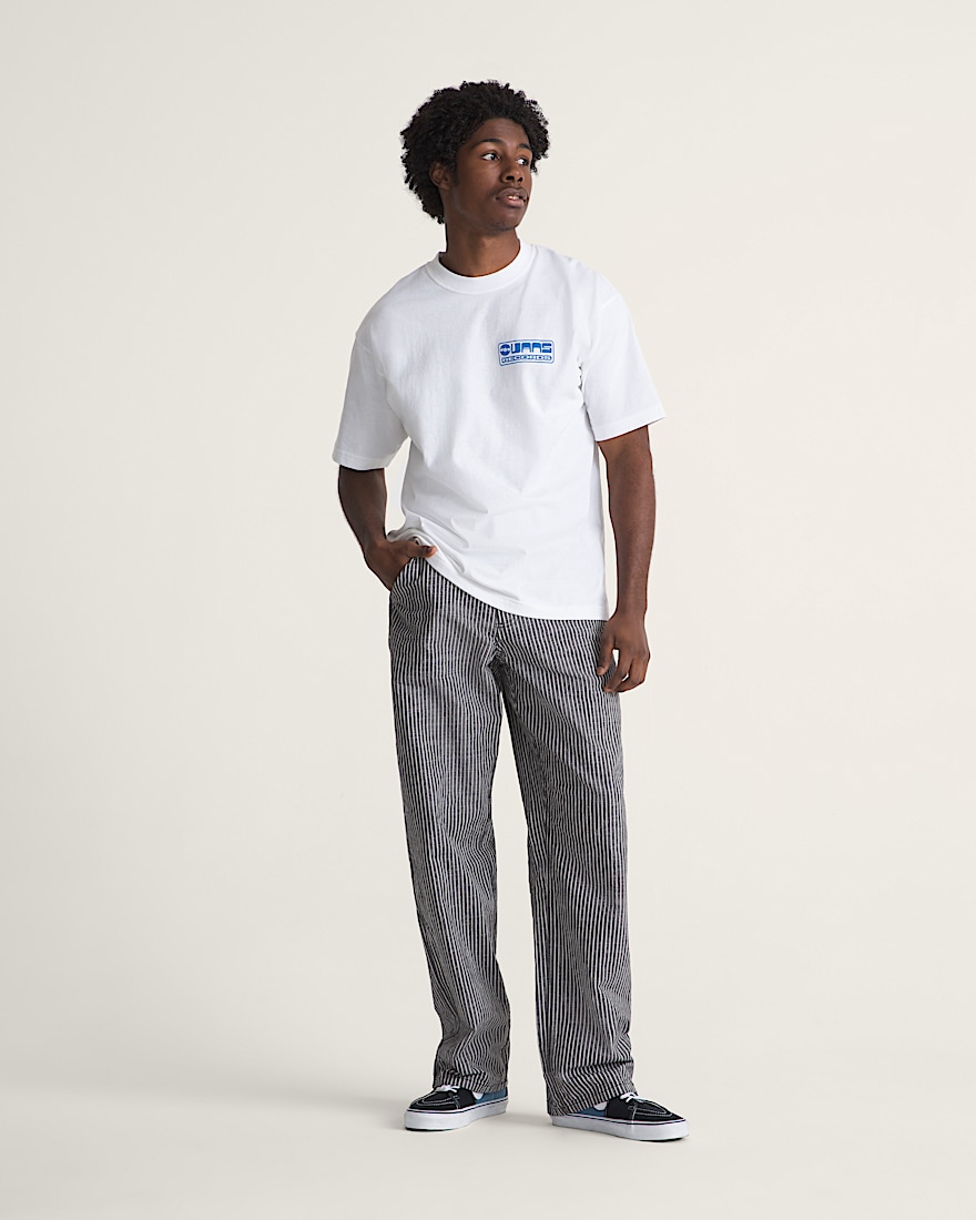 Chore Loose Stripe Denim Pants VANS Black  White ALT3