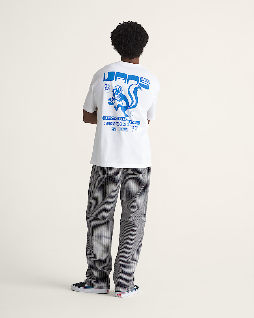 Chore Loose Stripe Denim Pants VANS Black  White ALT4