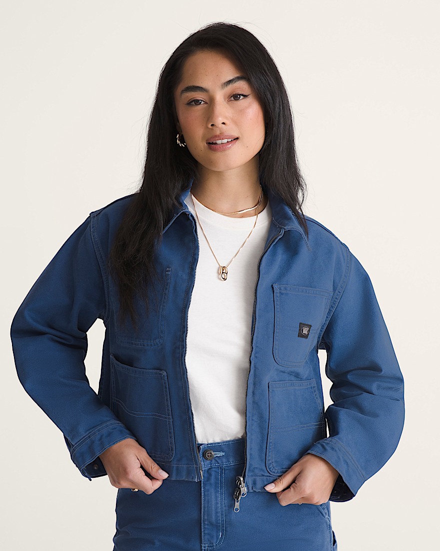 Emily Boxy Workwear Jacket VANS True Navy Blue ALT2