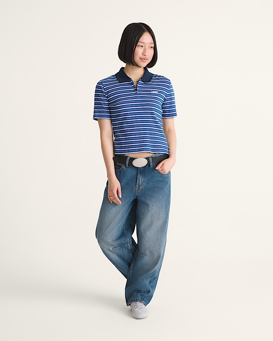 Check5 Mid Rise Barrel Pants VANS Vintage Indigo ALT3