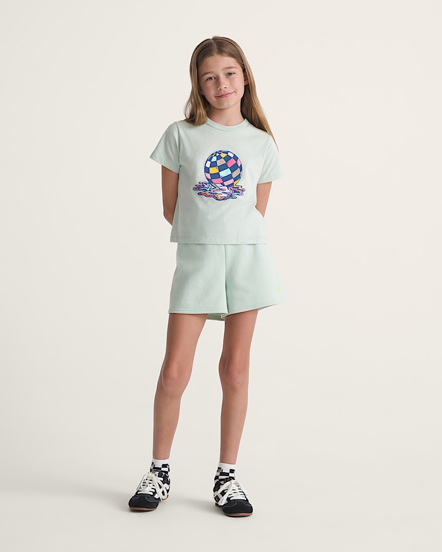 Kids Script Fleece Short VANS Dusty Mint Green ALT3