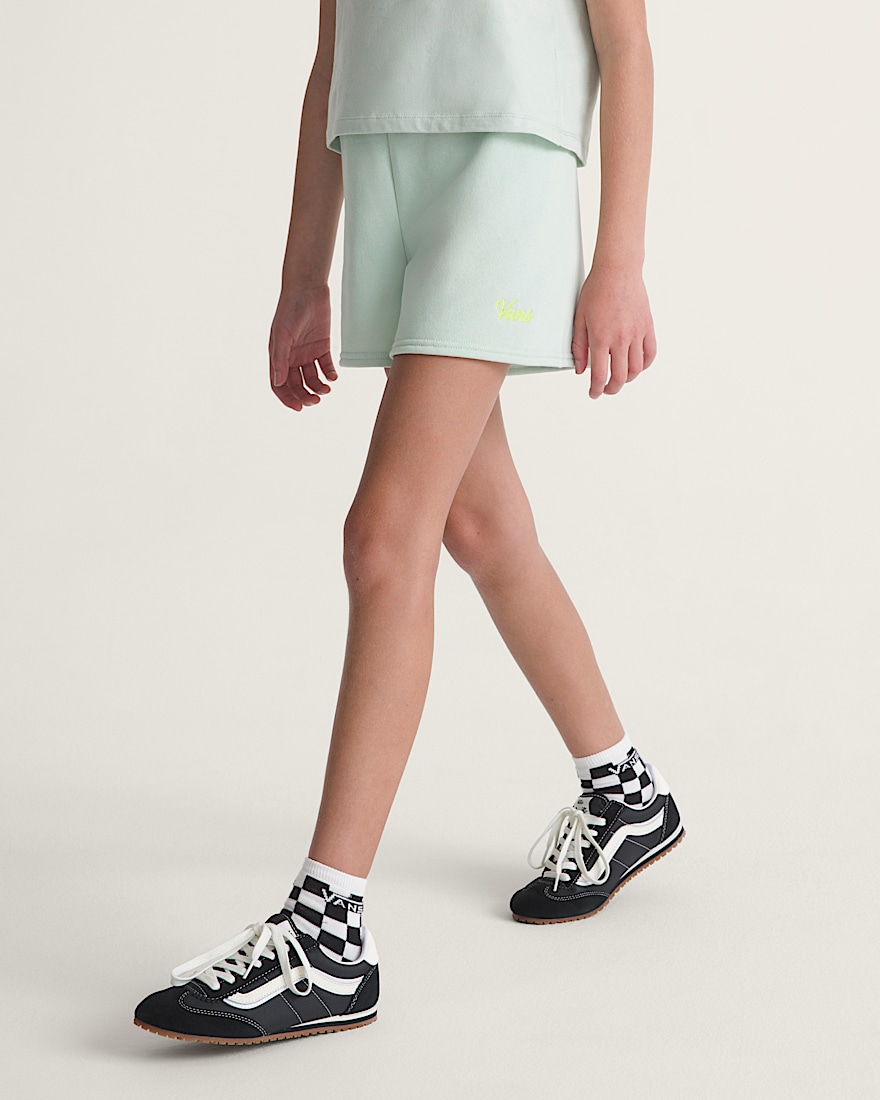 Kids Script Fleece Short VANS Dusty Mint Green ALT5