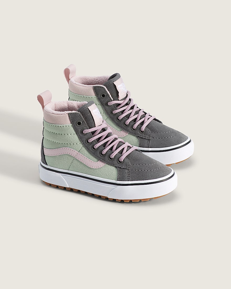 Little Kids Sk8Hi Insulated Shoe VANS Pewter Grey  Dusty Mint Green ALT1