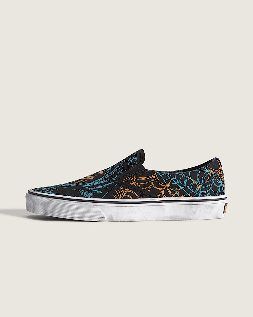 Classic SlipOn Shoe VANS GlowintheDark Black Citrus Burst Orange HERO
