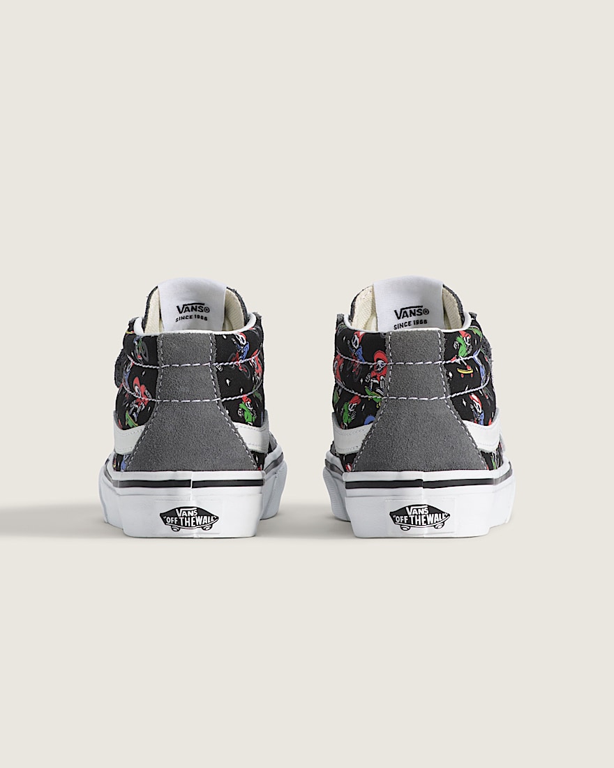 Little Kids Sk8Mid V Shoe VANS GlowintheDark Pewter Grey Black ALT4