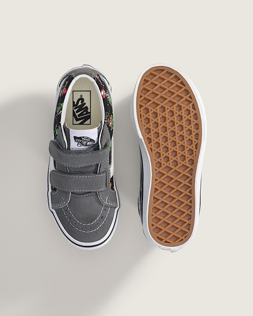 Little Kids Sk8Mid V Shoe VANS GlowintheDark Pewter Grey Black ALT3