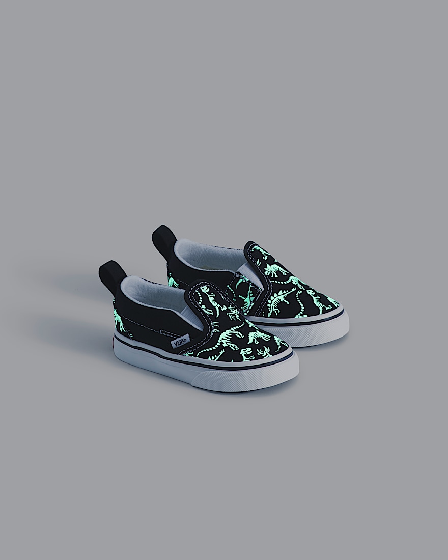 Toddler Classic SlipOn V Shoe VANS GlowintheDark  Black ALT2