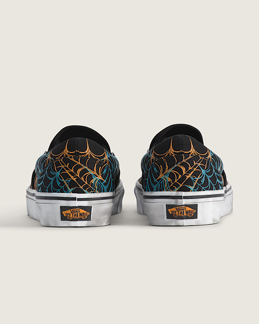 Classic SlipOn Shoe VANS GlowintheDark Black Citrus Burst Orange ALT3