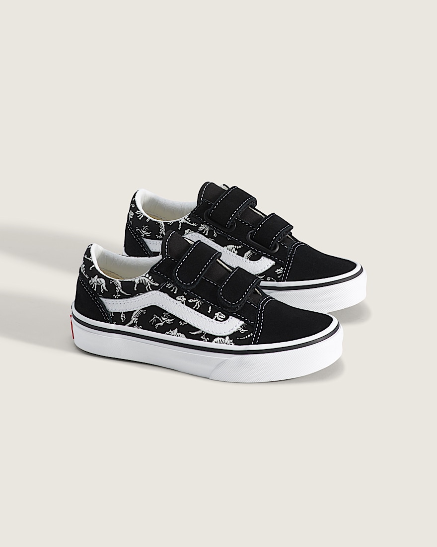 Little Kids Old Skool V Shoe VANS GlowintheDark  Black ALT1