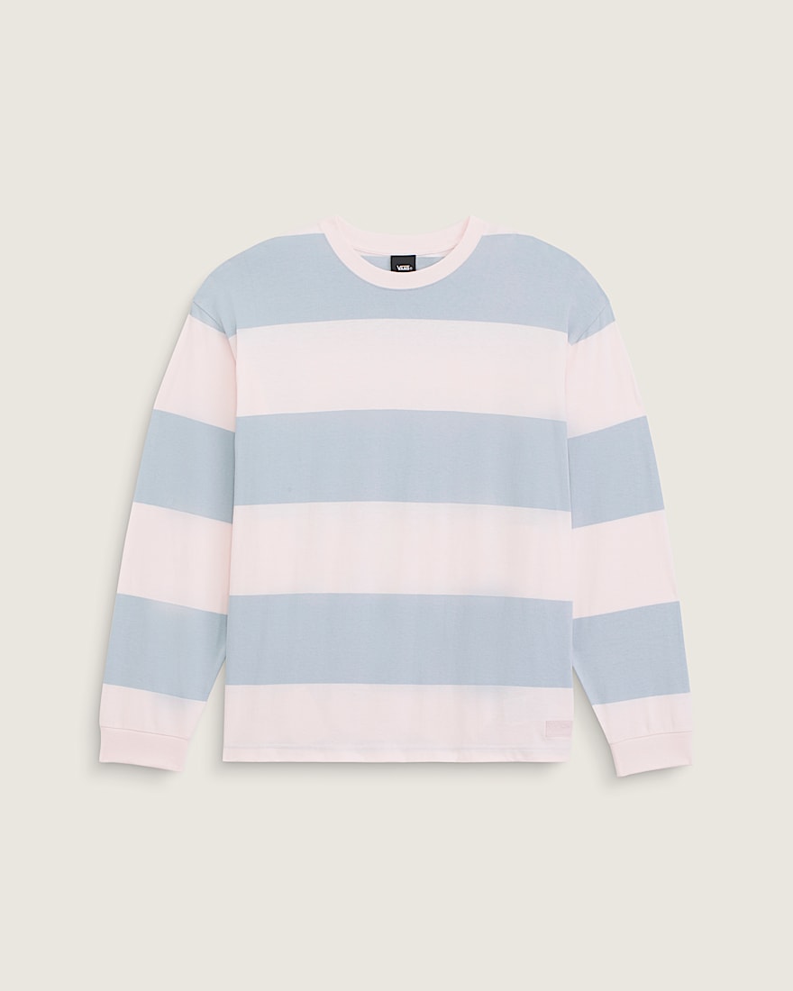 Rugby Stripe Long Sleeve Shirt VANS Pale Petal Pink HERO