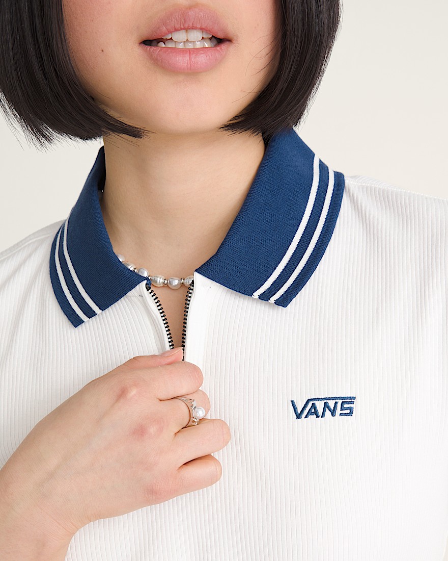Priscilla Polo Shirt VANS Egret White ALT4