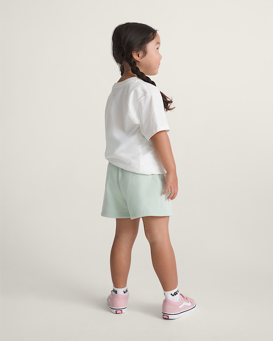 Little Kids Script Logo Sweatshort VANS Dusty Mint Green ALT4
