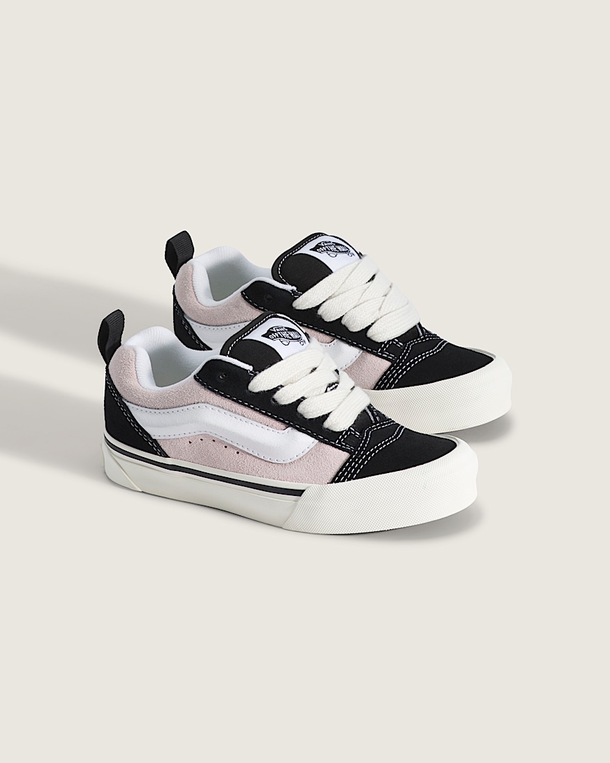 Big Kids Knu Skool Shoe VANS Black Pale Petal Pink ALT1
