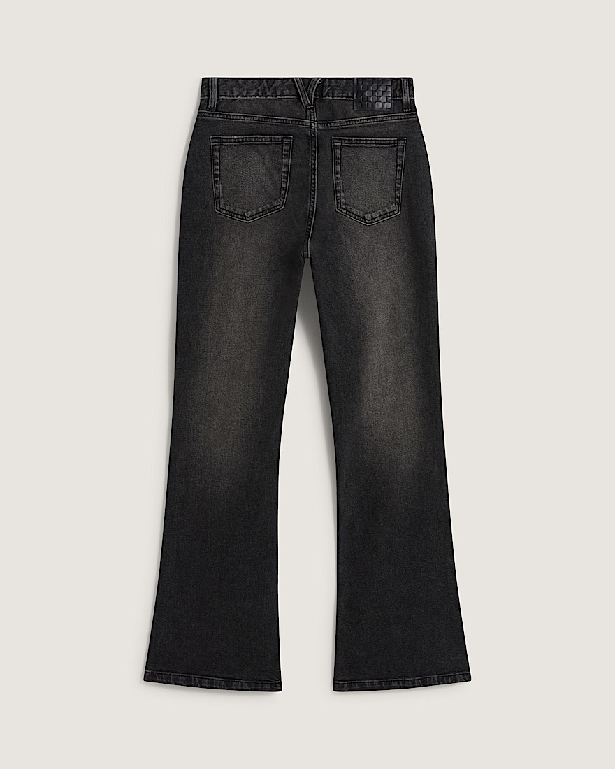 Check5 Low Rise Boot Cut Pants VANS Washed Black ALT1