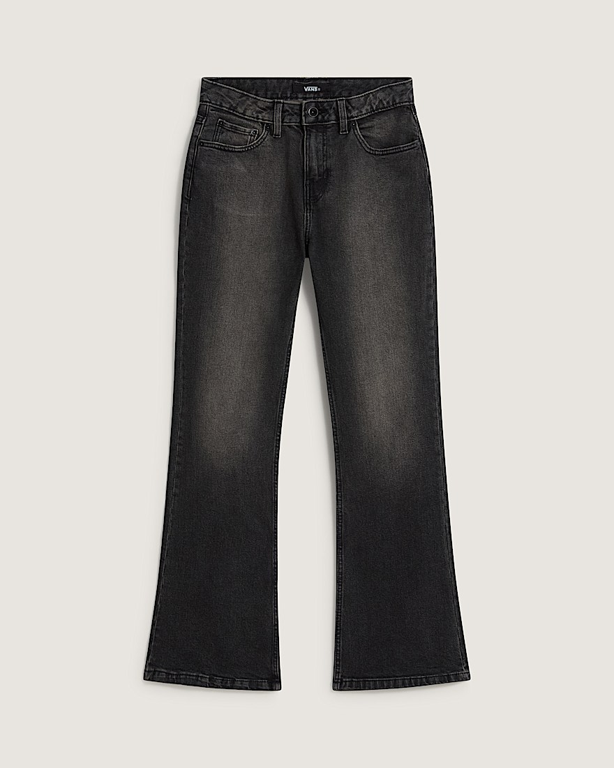 Check5 Low Rise Boot Cut Pants VANS Washed Black HERO