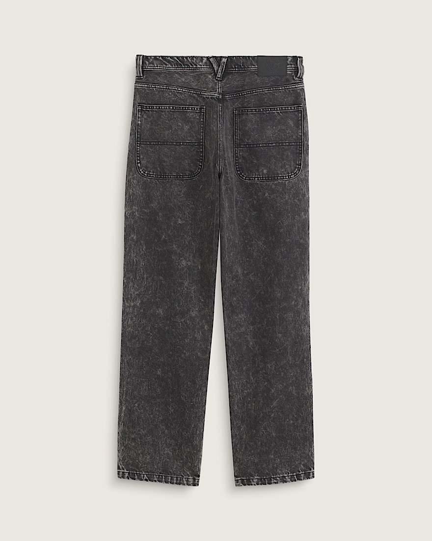 Vans X Rowan Double Knee Denim Pants VANS Stonewash Black ALT1
