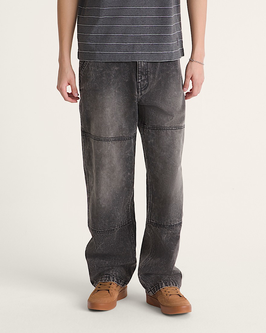 Vans X Rowan Double Knee Denim Pants VANS Stonewash Black ALT2