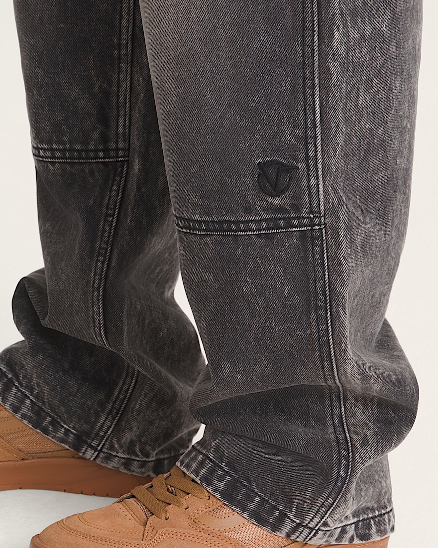 Vans X Rowan Double Knee Denim Pants VANS Stonewash Black ALT6