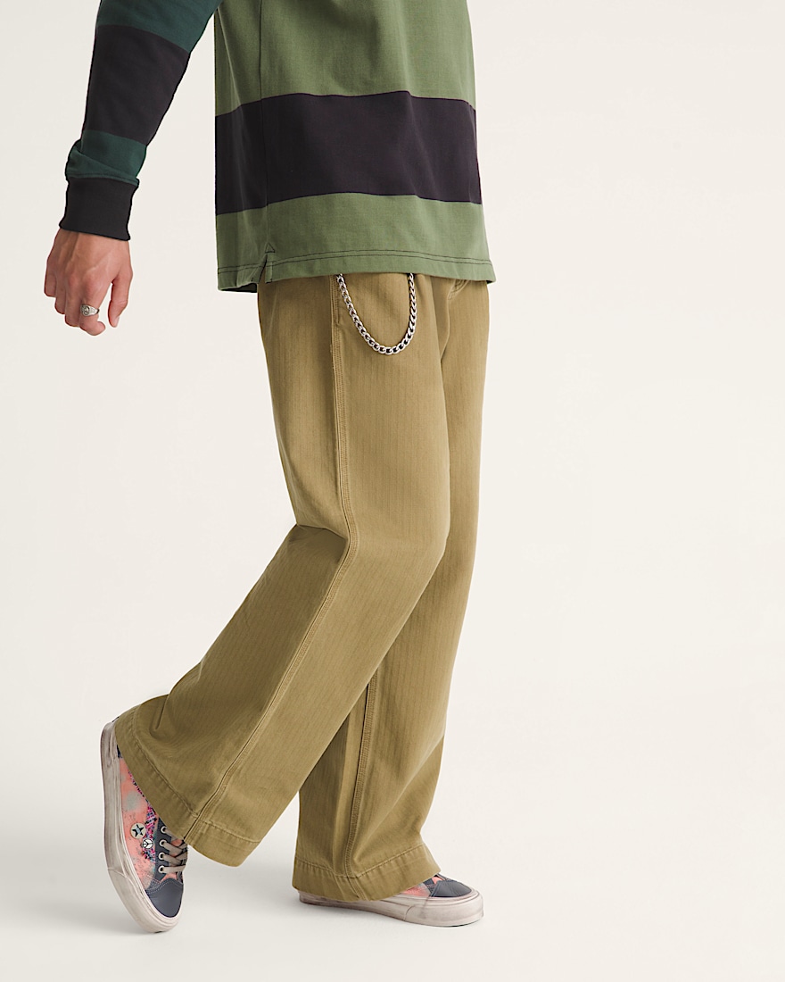 Authentic Chino Loose Pants VANS Olive Brown ALT5