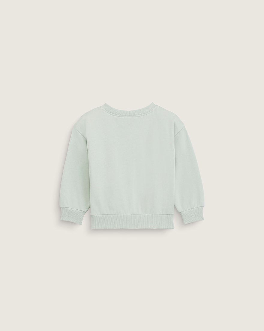 Little Kids Script Logo Crew Pullover VANS Dusty Mint Green ALT1