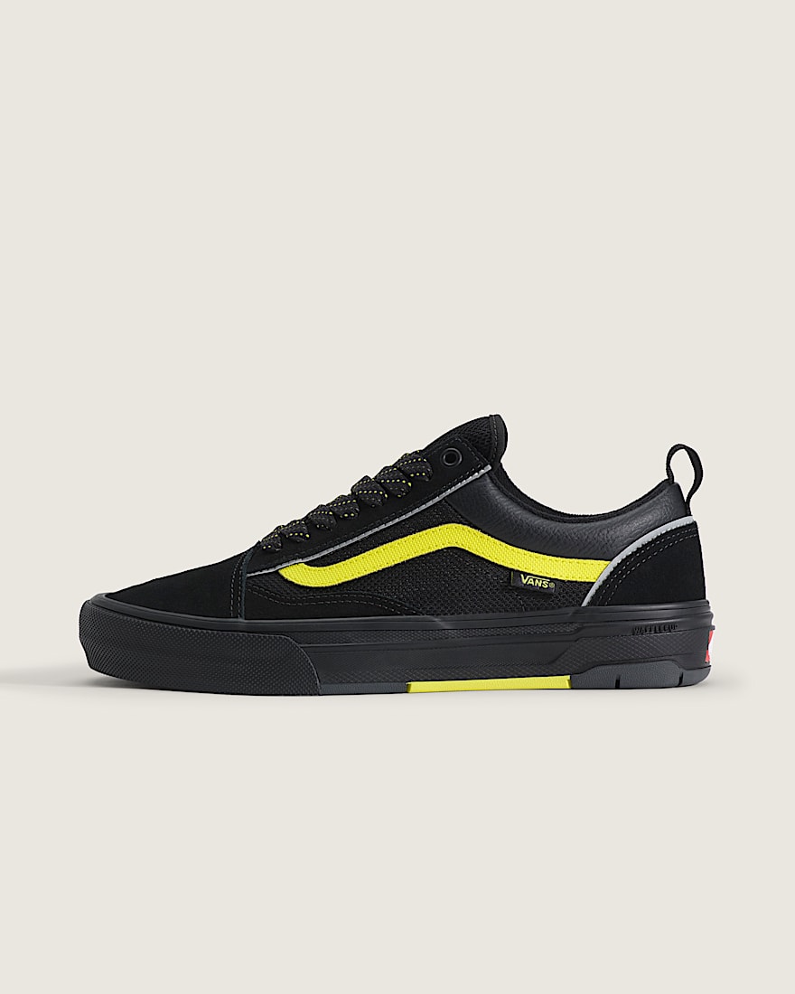 Skate Old Skool Wafflecup Shoe VANS Black  Lime Green HERO