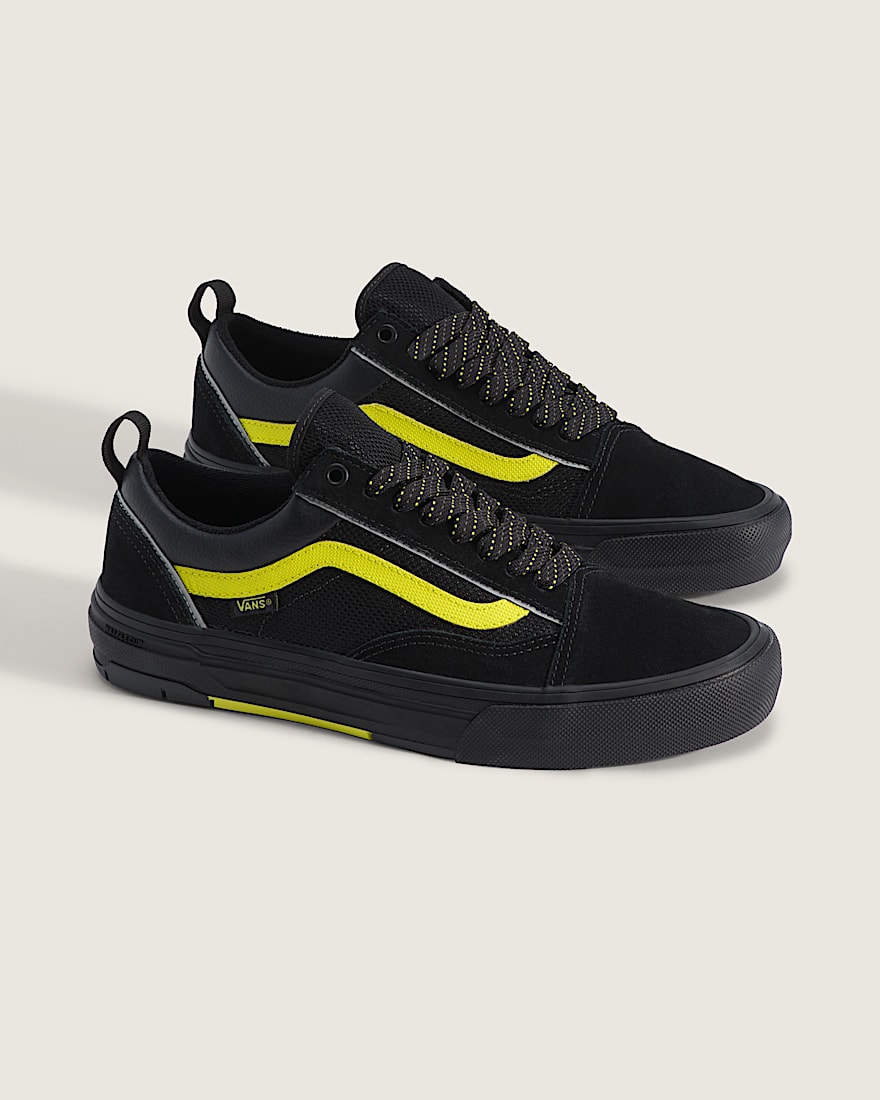 Skate Old Skool Wafflecup Shoe VANS Black  Lime Green ALT1